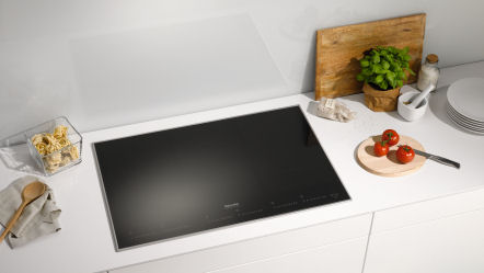 an induction cooktop by Miele.